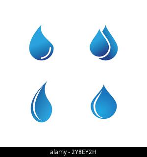 Motif vectoriel de logo d'illustration de gouttes d'eau Illustration de Vecteur