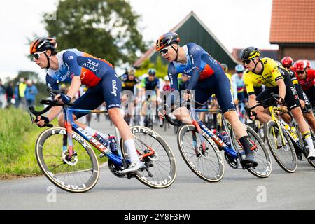 Mitte : Maximilian Walscheid (GER, Team Jayco Alula), Sparkassen M?nsterland Giro, M?nster (GER), 03.10.2024 Banque D'Images