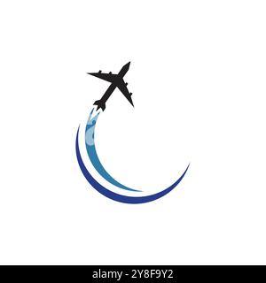 L'icône avion modèle Logo design illustration vectorielle Illustration de Vecteur