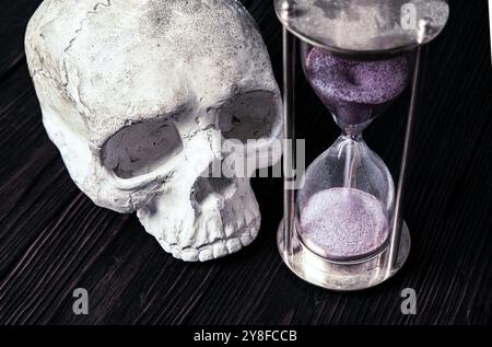 concept de temps et de mort arrière-plan vie courte durée Banque D'Images