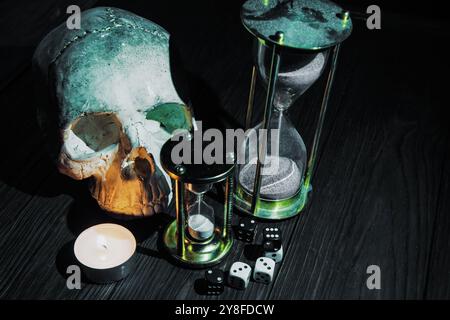 concept de temps et de mort arrière-plan vie courte durée Banque D'Images