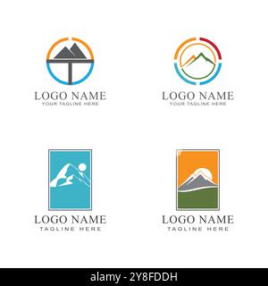 L'icône de montagne modèle logo Vector illustration design Illustration de Vecteur