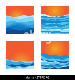 Vecteur d'onde de l'eau résumé illustration design background Illustration de Vecteur