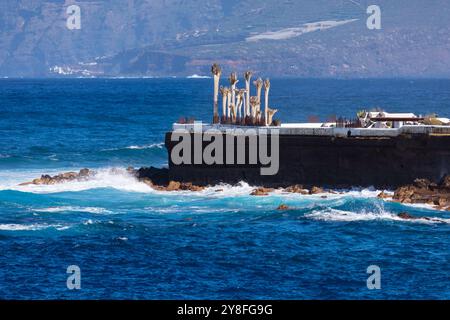 Photo de la magnifique vue de la côte de l'océan Montana Amarilla Tenerife, îles Canaries Banque D'Images