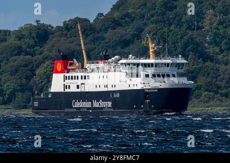 Finlaggan est un ferry opéré par Caledonian MacBrayne. Il relie l'île d'Islay à Kennacraig sur le continent écossais. Banque D'Images