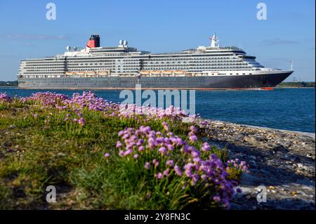 Le Queen Victoria est un navire de croisière de classe Vista exploité par Cunard Line, qui fait partie de la Carnival Corporation. Banque D'Images