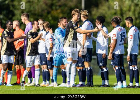 HEEMSTEDE. 05-10-2024. Sportpark Heemstede. Betnation Divisie Dutch Tweede Divisie Football saison 2024/2025. Match entre Koninklijke HFC et Spakenburg. Le joueur de SV Spakenburg Floris van der Linden. Banque D'Images