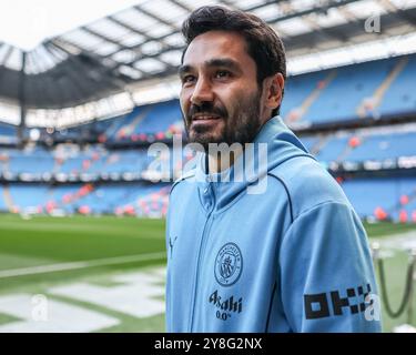 Manchester, Royaume-Uni. 05 octobre 2024. ?Lkay Gündo?an de Manchester City lors du match de premier League Manchester City vs Fulham au stade Etihad, Manchester, Royaume-Uni, 5 octobre 2024 (photo par Mark Cosgrove/News images) à Manchester, Royaume-Uni le 10/5/2024. (Photo de Mark Cosgrove/News images/SIPA USA) crédit : SIPA USA/Alamy Live News Banque D'Images