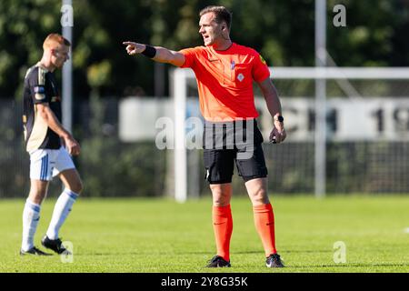 HEEMSTEDE. 05-10-2024. Sportpark Heemstede. Betnation Divisie Dutch Tweede Divisie Football saison 2024/2025. Match entre Koninklijke HFC et Spakenburg. Arbitre Tim visser. Banque D'Images