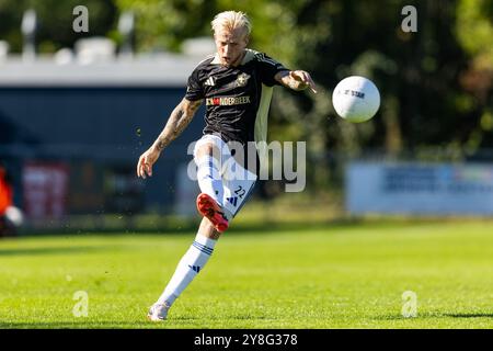 HEEMSTEDE. 05-10-2024. Sportpark Heemstede. Betnation Divisie Dutch Tweede Divisie Football saison 2024/2025. Match entre Koninklijke HFC et Spakenburg. Joueur de Spakenburg Killian van Mil. Banque D'Images