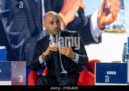 Varsovie, Pologne. 2 octobre 2024. Benjamin Haddad, vice-ministre français pour l'Europe, intervient lors du Forum sur la sécurité de Varsovie 2024 à Varsovie. Le Forum de Varsovie sur la sécurité 2024, intitulé « assurer la sécurité, répondre aux défis », marque le 25e anniversaire de l'adhésion de la Pologne à l'OTAN. (Crédit image : © Marek Antoni Iwanczuk/SOPA images via ZUMA Press Wire) USAGE ÉDITORIAL SEULEMENT! Non destiné à UN USAGE commercial ! Banque D'Images