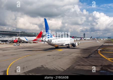 Bogota, Colombie - 19 juin 2024 : Boeing 737 MAX 9 de Copa Airlines à l'aéroport de Bogota (BOG) en Colombie. Banque D'Images