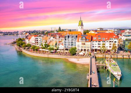 Vue sur Friedrichshafen, lac de Constance, Allemagne Banque D'Images