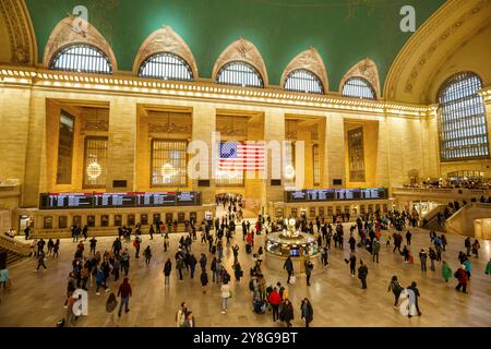 New York, États-Unis - 30 avril 2023 : architecture de la gare ferroviaire Grand Central terminal à Manhattan New York, États-Unis. Banque D'Images