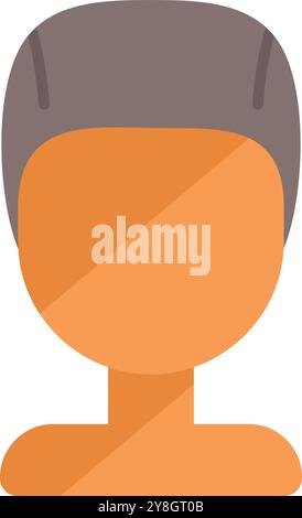 Image minimaliste et symbolique représentant un jeune homme portant une casquette de crâne, souvent associée à l'observance religieuse Illustration de Vecteur