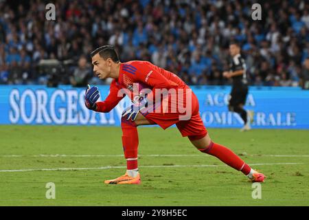 4 octobre 2024, Stadio Diego Armando Maradona, Naples, Italie ; Football de série A ; Napoli contre Côme; Emil Audero de Côme Banque D'Images