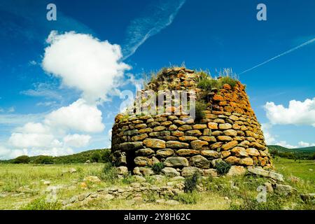 Paysage nuragique dans la région de Goceano, province de Sassari, Sardaigne, Italie Banque D'Images