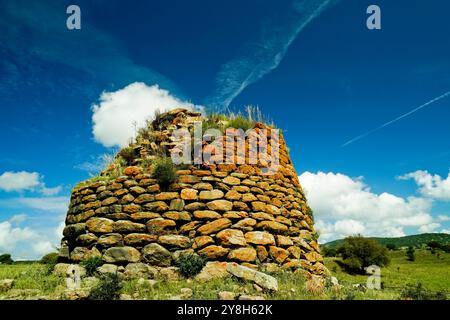 Paysage nuragique dans la région de Goceano, province de Sassari, Sardaigne, Italie Banque D'Images