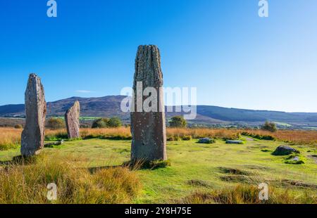 Machrie Moor Standing Stones, Machrie Moor, île d'Arran, Écosse, Royaume-Uni Banque D'Images