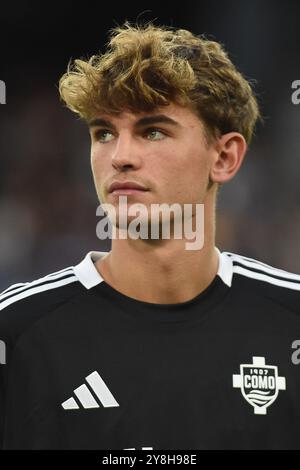 Naples, Italie. 4 octobre 2024. Nico Paz de Côme lors du match de Serie A entre la SSC Napoli et Côme Calcio au Stadio Diego Armando Maradona Naples Italie le 04 octobre 2024. Crédit : Franco Romano/Alamy Live News Banque D'Images