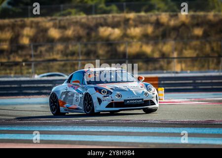 21 BALLY Jean Jacques, CODE RACING DEVELOPMENT, Alpine A110 Cup, Pro, action lors de la 5ème manche de l'Alpine Elf Cup Series 2024, du 4 au 6 octobre 2024 sur le circuit Paul Ricard, au Castellet, France - photo Grégory Lenormand/DPPI crédit : DPPI Media/Alamy Live News Banque D'Images