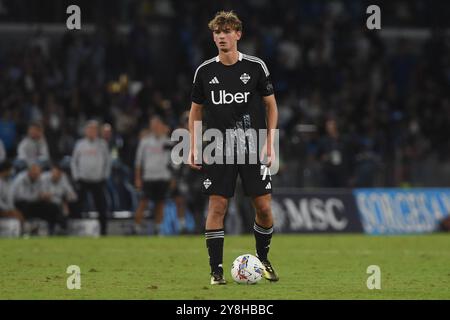 Naples, Italie. 4 octobre 2024. Nico Paz de Côme lors du match de Serie A entre la SSC Napoli et Côme Calcio au Stadio Diego Armando Maradona Naples Italie le 04 octobre 2024. Crédit : Franco Romano/Alamy Live News Banque D'Images