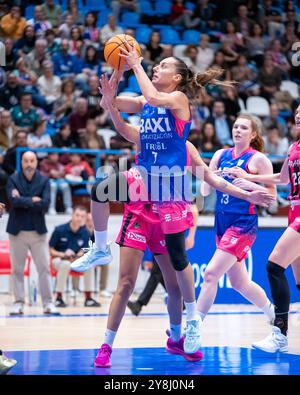 Ferrol, Espagne. 05 octobre 2024. Liga Femenina Endesa panier. Baxi Ferrol contre Kutxabank Araski. Gala Mestres Credit : Ismael Miján/Alamy Live News Banque D'Images