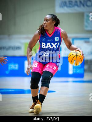 Ferrol, Espagne. 05 octobre 2024. Liga Femenina Endesa panier. Baxi Ferrol contre Kutxabank Araski. Jori Davis crédit : Ismael Miján/Alamy Live News Banque D'Images