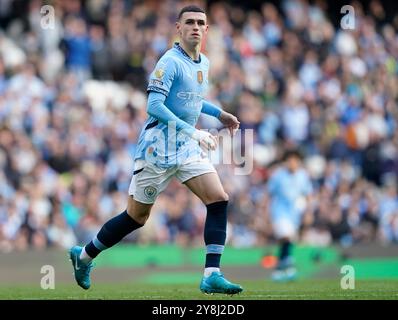 Manchester, Royaume-Uni. 5 octobre 2024. Phil Foden de Manchester City lors du match de premier League à l'Etihad Stadium, Manchester. Le crédit photo devrait se lire : Andrew Yates/Sportimage crédit : Sportimage Ltd/Alamy Live News Banque D'Images