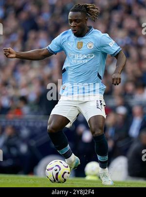 Manchester, Royaume-Uni. 5 octobre 2024. Jeremy Doku de Manchester City lors du match de premier League à l'Etihad Stadium, Manchester. Le crédit photo devrait se lire : Andrew Yates/Sportimage crédit : Sportimage Ltd/Alamy Live News Banque D'Images