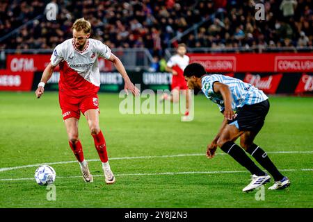 UTRECHT, 05-10-2024, Stadium Galgenwaard, football néerlandais, Eredivisie, saison 2024/2025, pendant le match FC Utrecht - RKC Waalwijk, joueur FC Utrecht David min crédit : Pro Shots/Alamy Live News Banque D'Images