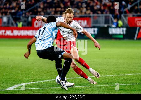 UTRECHT, 05-10-2024, Stadium Galgenwaard, football néerlandais, Eredivisie, saison 2024/2025, pendant le match FC Utrecht - RKC Waalwijk, joueur FC Utrecht David min crédit : Pro Shots/Alamy Live News Banque D'Images