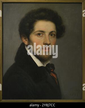 Giovanni Carnovali, dit il Piccio (1804-1873). Peintre italien. Autoportrait, 1832. Huile sur toile. Galerie d'art moderne. Milan. Italie. Banque D'Images