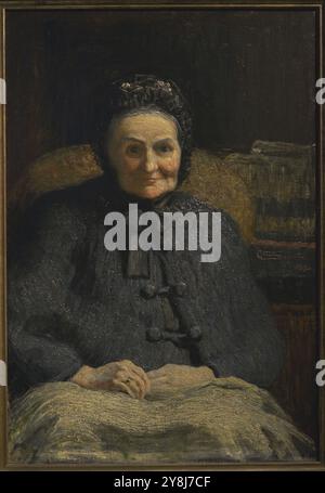 Giovanni Segantini (1859-1899) Peintre italien. Portrait de MRS Gaetana Casiraghi Oriani, 1889. Elle était la mère du banquier Casiraghi. Huile sur toile. Galerie d'art moderne. Milan. Italie. Banque D'Images