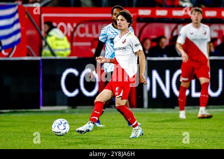 UTRECHT, 05-10-2024, Stadium Galgenwaard, football néerlandais, Eredivisie, saison 2024/2025, pendant le match FC Utrecht - RKC Waalwijk, joueur FC Utrecht Paxten Aaronson crédit : Pro Shots/Alamy Live News Banque D'Images