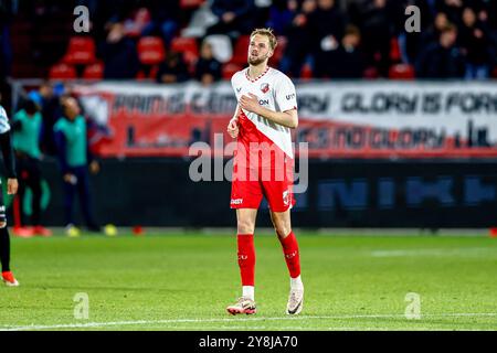 UTRECHT, 05-10-2024, Stadium Galgenwaard, football néerlandais, Eredivisie, saison 2024/2025, pendant le match FC Utrecht - RKC Waalwijk, joueur FC Utrecht David min crédit : Pro Shots/Alamy Live News Banque D'Images
