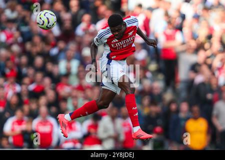 Thomas d'Arsenal dirige le ballon lors du match de premier League Arsenal vs Southampton à Emirates Stadium, Londres, Royaume-Uni, 5 octobre 2024 (photo par Izzy Poles/News images) Banque D'Images