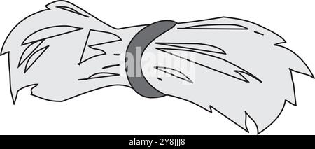 Piles de foin sèches sur fond blanc illustration vectorielle d'icône de dessin animé Illustration de Vecteur