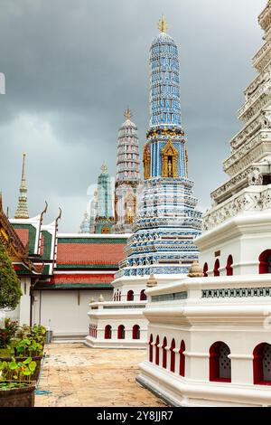 Spires du Grand Palais, Bangkok Banque D'Images