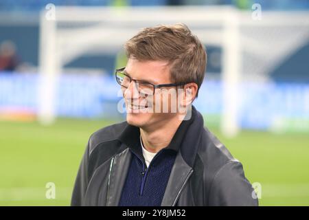 Saint-Pétersbourg, Russie. 05 octobre 2024. Andrey Arshavin vu lors du match de football de la première Ligue russe entre Zenit Saint-Pétersbourg et Orenbourg à Gazprom Arena. Score final ; Zenit 1:0 Orenburg. Crédit : SOPA images Limited/Alamy Live News Banque D'Images