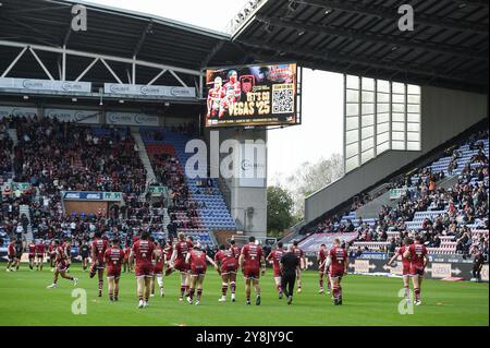 Wigan, Angleterre - 5 novembre 2024 - Squad Warm Up. Rugby League Betfred Super League, Wigan Warriors vs Leigh Leopards au Brick Community Stadium, Wigan, Royaume-Uni Dean Williams Banque D'Images