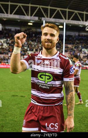 Wigan, Angleterre - 5 novembre 2024 - Adam Keighran de Wigan Warriors. Rugby League Betfred Super League, Wigan Warriors vs Leigh Leopards au Brick Community Stadium, Wigan, Royaume-Uni Dean Williams Banque D'Images