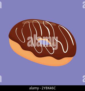 Vecteur d'icône chocolat Donut. vecteur beignet. illustration de beignet délicieux Illustration de Vecteur
