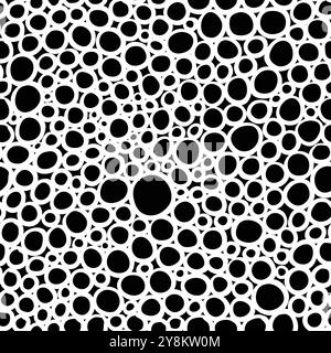 motifs-sans-couture-dessinés-à-la-main-noir Illustration de Vecteur
