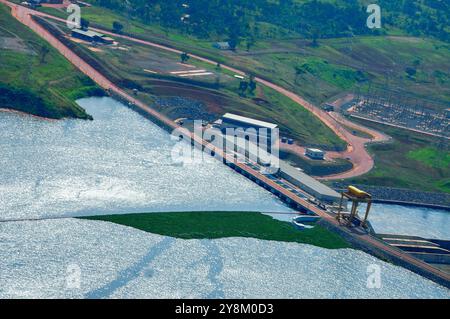 Barrage de Bijagali sur le Nil - Jinja Ouganda Banque D'Images