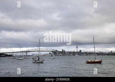 Auckland Neuseeland Stadtansicht Harbour Bridge Banque D'Images