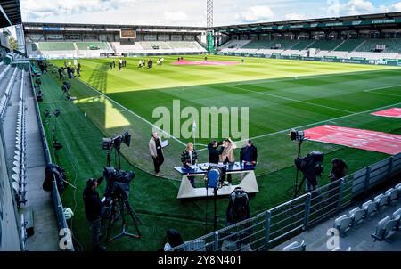 Viborg, Danemark. 06 octobre 2024. Le terrain est prêt avant le match de super ligue entre Viborg FF et AGF à Energi Viborg Arena, dimanche 6 octobre 2024. (Photo : Henning Bagger/Ritzau Scanpix) crédit : Ritzau/Alamy Live News Banque D'Images