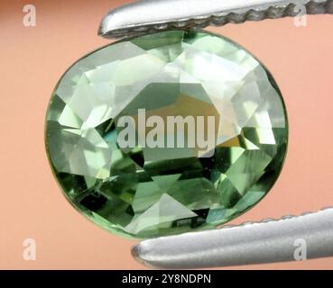 Brillance rayonnante et élégance de pierres précieuses vertes exquises dans un affichage impeccable. Banque D'Images