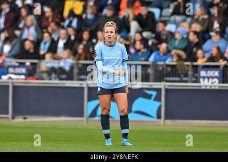 Manchester, Royaume-Uni. 06 octobre 2024. Lauren Hemp de Manchester City Women lors du match de Super League féminine des Barclays Manchester City Women vs West Ham United Women au joie Stadium, Manchester, Royaume-Uni, le 6 octobre 2024 (photo par Cody Froggatt/News images) à Manchester, Royaume-Uni le 6/06/2024. (Photo de Cody Froggatt/News images/Sipa USA) crédit : Sipa USA/Alamy Live News Banque D'Images