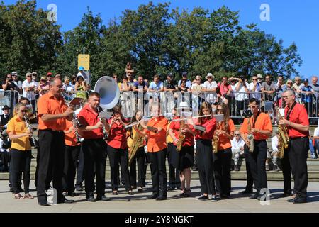 Fête des guides de la Compagnie des guides de Saint-Gervais Mont-Blanc. Saint-Gervais-les-bains. Haute-Savoie. Auvergne-Rhône-Alpes. France. Europe. Banque D'Images